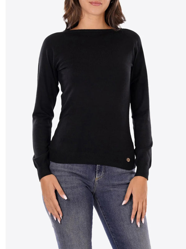 Yes Zee Maglia Donna Mod. M053 RU00 801 Nero