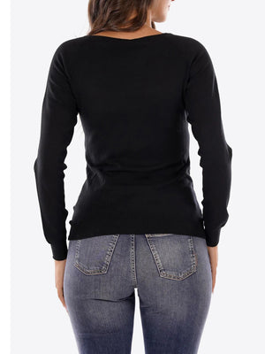 Yes Zee Maglia Donna Mod. M053 RU00 801 Nero