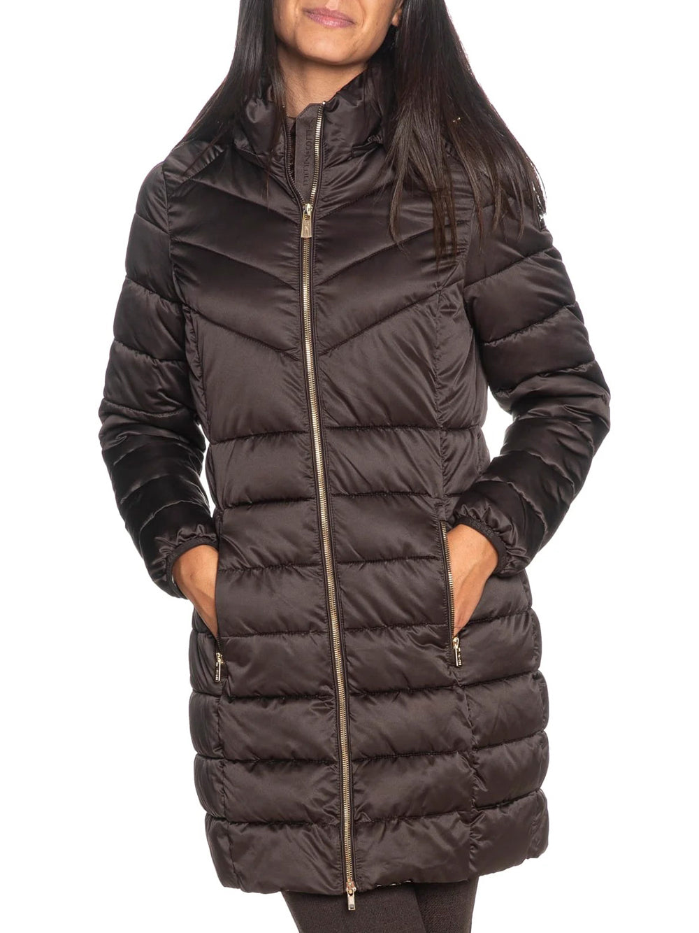 Yes Zee Giubbotto lungo Donna Mod. O017 M500 232 Moro