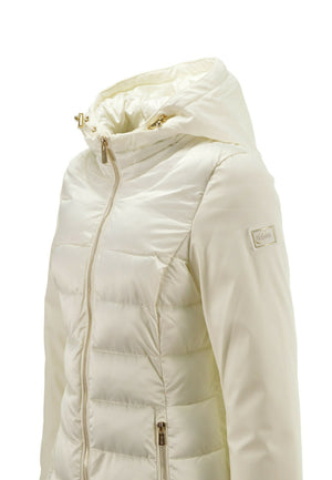 Yes Zee Giubbotto lungo Donna Mod. O045 M500 157 Panna