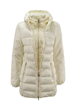 Yes Zee Giubbotto lungo Donna Mod. O045 M500 157 Panna
