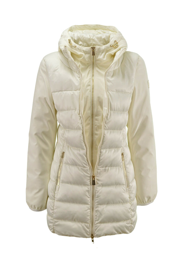 Yes Zee Giubbotto lungo Donna Mod. O045 M500 157 Panna